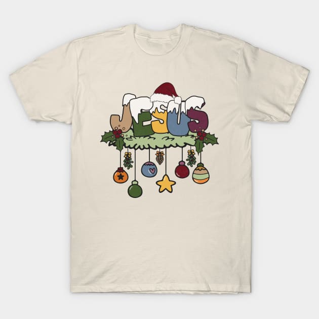 Jesus Santa Christmas Present T-Shirt by Teewyld